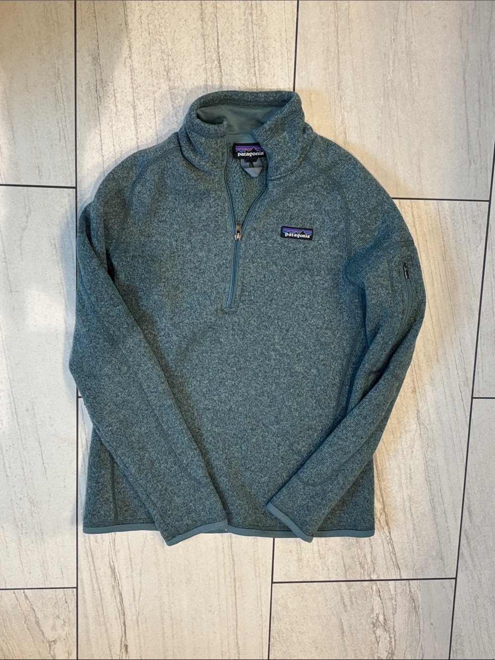 Women’s Small Patagonia Half-Zip Fleece Pullover - better sweater Teal
